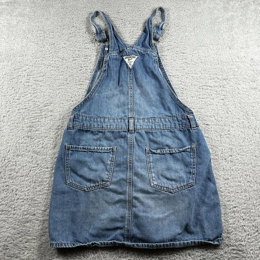 Vintage Osh Kosh Denim Overalls Skirt Youth Girls Large Retro Cottagecore Jean